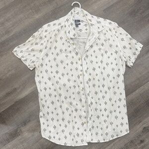George Men's Cream Cactus Print Shirt